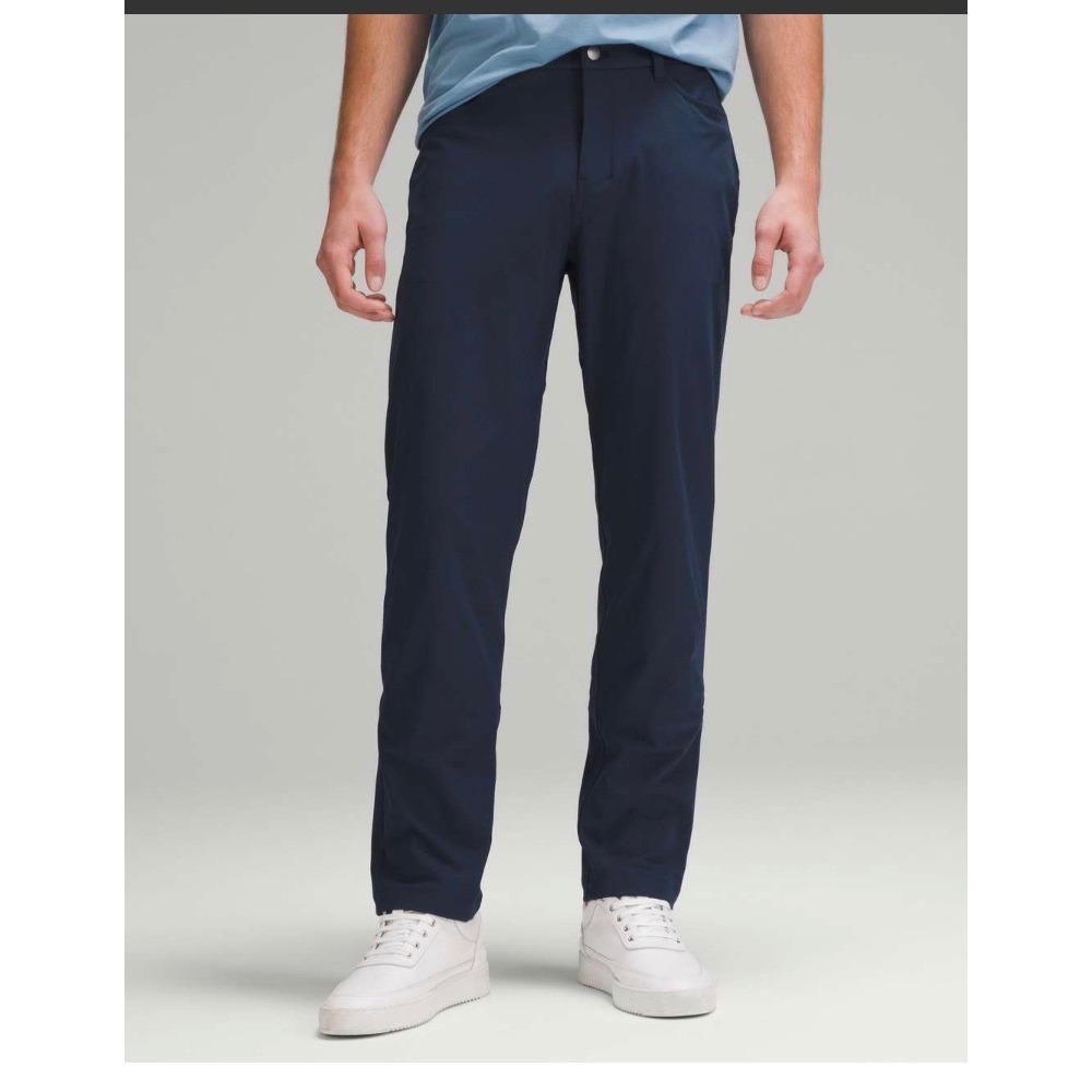 Lululemon ABC Pant Slim Fit Warpstreme Navy Blue Mens 5-Pocket Trouser Size 32